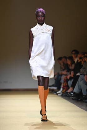 Milan, Milan Women s Fashion Week Fall Winter 2026 27 - Women s Fashion, Fall Winter 2026 27 - HUI fashion show - catwalk in the photo: model  Copyright: xSimonaxChiocciax xipa-agency.netx xFotosickix IPA_Agency_IPA72215904