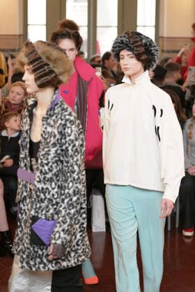 March 1, 2026, Milan, Lombardy, Italy: A model walks the runway during the FRANCESCA LIBERATORE Fall Winter 2026 27 fashion show as part of Milan Women s Fashion Week in Milan on March 1, 2026. Milan Italy  - ZUMAp285 20260301_zep_p285_070 Copyright: xGennaroxPiscopox