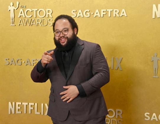 Zach Cherry attends the 32nd annual Actor Awards (formerly the SAG Awards) held at the Shrine Auditorium in Los Angeles on Sunday, March 1, 2026.  LAP20260301660 JIMxRUYMEN