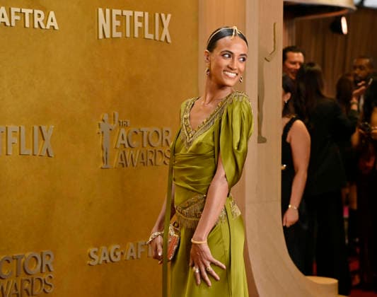 Alexandra Metz attends the 32nd annual Actor Awards (formerly the SAG Awards) held at the Shrine Auditorium in Los Angeles on Sunday, March 1, 2026.  LAP20260301852 JIMxRUYMEN