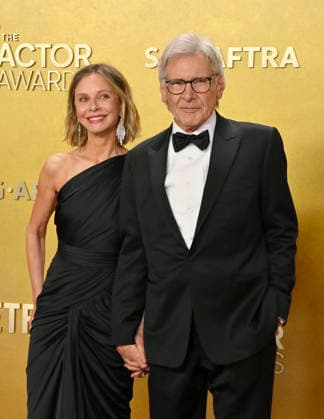 Calista Flockhart and Harrison Ford attend the 32nd annual Actor Awards (formerly the SAG Awards) held at the Shrine Auditorium in Los Angeles on Sunday, March 1, 2026.  LAP20260301899 JIMxRUYMEN