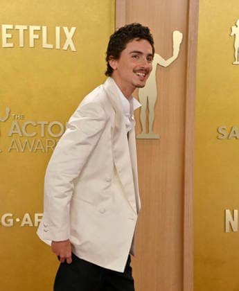 Timothée Chalamet attends the 32nd annual Actor Awards (formerly the SAG Awards) held at the Shrine Auditorium in Los Angeles on Sunday, March 1, 2026.  LAP20260301951 JIMxRUYMEN