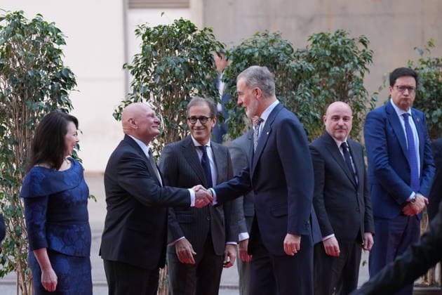 The King inaugurates MWC Barcelona 2026 King Felipe VI d , greets the CEO and executive director of GSMA Ltd , John Hoffman i , during the inauguration of the Mobile World Congress Barcelona 2026, at the Fira de Barcelona, on March 2, 2026, in L Hospitalet de Llobregat, Barcelona, Catalunya Espana The MWC Barcelona 2026, which celebrates its 20th edition in Barcelona between 2 and 5 March, has as its main themes smart grids, digital sovereignty and the redefinition of the operating model 02 MARCH 2026 L Hospitalet de Llobregat, Barce L Hospitalet de Llobregat, Barce Espana Copyright: xDavidxZorrakinox 7330665