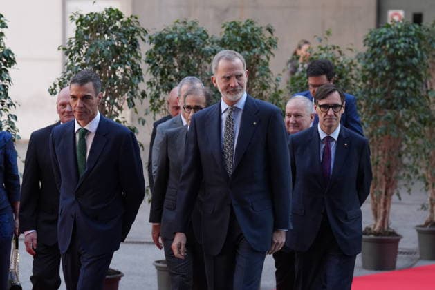 The King inaugurates the MWC Barcelona 2026 I D The President of the Government, Pedro Sánchez King Felipe VI, and the President of the Generalitat, Salvador Illa, during the inauguration of the Mobile World Congress Barcelona 2026, at the Fira de Barcelona, on March 2, 2026, in L Hospitalet de Llobregat, Barcelona, Catalunya Espana The MWC Barcelona 2026, which celebrates its 20th edition in the city of Barcelona between 2 and 5 March, has as its main themes smart grids, digital sovereignty and the redefinition of the operating model 02 MARCH 2026 L Hospitalet de Llobregat, Barce L Hospitalet de Llobregat, Barce Espana Copyright: xDavidxZorrakinox 7330655