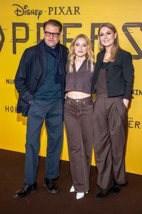 abb Max Giermann, Alina Khani, Martina Hill auf dem schwarzen Teppich beim Special Screening von Hoppers im Zoo Palast Berlin Sonntag 01.03.2026 in Berlin Berlin Deutschland