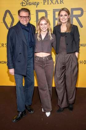 abb Max Giermann, Alina Khani, Martina Hill auf dem schwarzen Teppich beim Special Screening von Hoppers im Zoo Palast Berlin Sonntag 01.03.2026 in Berlin Berlin Deutschland