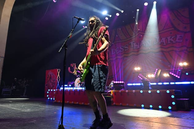 Less Than Jake performing at Brixton Academy LONDON, ENGLAND - MARCH 01: Roger Lima of ˜Less Than Jake™ performing at Brixton Academy on March 01, 2026 in London, England. CAP MAR MAR Great Britain Copyright: xMartinxHarris CapitalxPicturesx