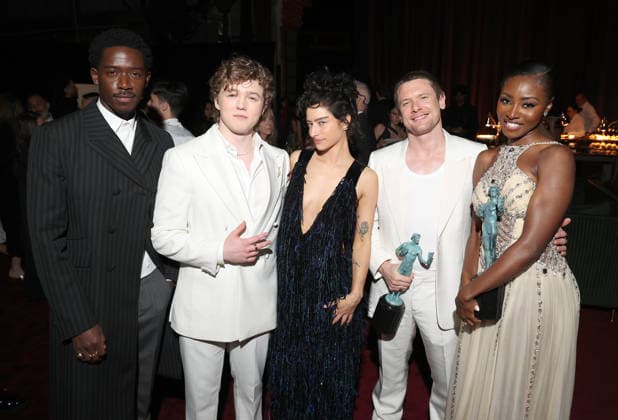 LOS ANGELES, CA - MARCH 1: Damson Idris, Christian Convery, Odessa A zion, Jack O Connell and Jayme Lawson at the 2026 Screen Actors Guild Awards After Party at the Shrine Auditorium in Los Angeles, California on March 1, 2026. Copyright: xWalikxGoshornx
