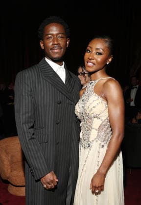 LOS ANGELES, CA - MARCH 1: Damson Idris and Jayme Lawson at the 2026 Screen Actors Guild Awards After Party at the Shrine Auditorium in Los Angeles, California on March 1, 2026. Copyright: xWalikxGoshornx