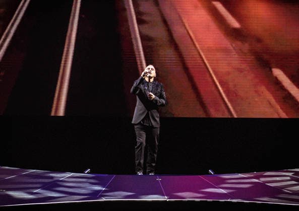 02.03.2026, xlakx, Entertainment, Eros Ramazzotti - Una Storia Importante - World Tour v.l.Eros Ramazzotti auf seiner World Tour Una Storia Importante in der Uber Arena Berlin. Berlin