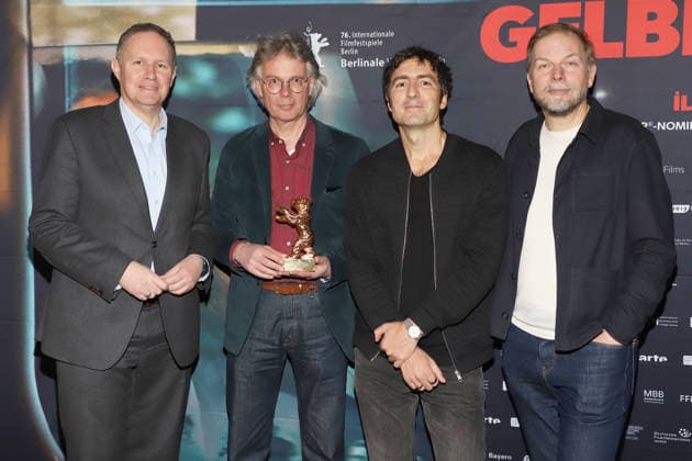 Premiere GELBE BRIEFE in Hamburg Dr. Carsten Brosda, Ingo Fliess, Ilker Catak , Helge Albers, Premiere Gelbe Briefe, Zeise Kinos Hamburg, 02.03.2026 Copyright: xEventpressxBecherx