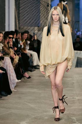 PFW - Weinsanto Runway A model walks the runway during the Weinsanto Womenswear Fall Winter 2026-2027 show as part of Paris Fashion Week on March 02, 2026 in Paris, France. Photo by Jana Call me J ABACAPRESS.COM Paris Ile de France France  Copyright: xJanaxCallxmexJ ABACAx