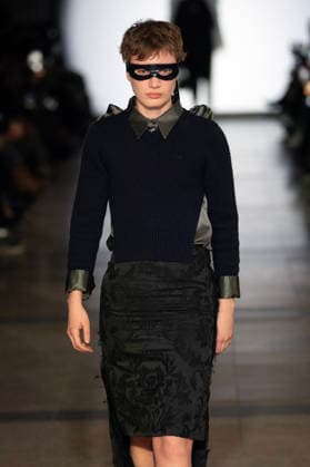 PFW - Julie Kegels Runway A model walks the runway during the Julie Kegels Womenswear Fall Winter 2026-2027 show as part of Paris Fashion Week on March 02, 2026 in Paris, France. Photo by Alain Gil Gonzalez ABACAPRESS.COM Paris France  Copyright: xGonzalezxAlain-Gil ABACAx