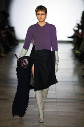PFW - Julie Kegels Runway A model walks the runway during the Julie Kegels Womenswear Fall Winter 2026-2027 show as part of Paris Fashion Week on March 02, 2026 in Paris, France. Photo by Alain Gil Gonzalez ABACAPRESS.COM Paris France  Copyright: xGonzalezxAlain-Gil ABACAx