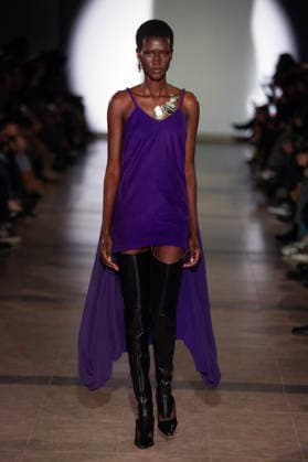 PFW - Julie Kegels Runway A model walks the runway during the Julie Kegels Womenswear Fall Winter 2026-2027 show as part of Paris Fashion Week on March 02, 2026 in Paris, France. Photo by Alain Gil Gonzalez ABACAPRESS.COM Paris France  Copyright: xGonzalezxAlain-Gil ABACAx