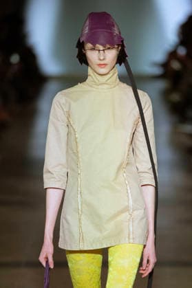PFW - Julie Kegels Runway A model walks the runway during the Julie Kegels Womenswear Fall Winter 2026-2027 show as part of Paris Fashion Week on March 02, 2026 in Paris, France. Photo by Alain Gil Gonzalez ABACAPRESS.COM Paris France  Copyright: xGonzalezxAlain-Gil ABACAx
