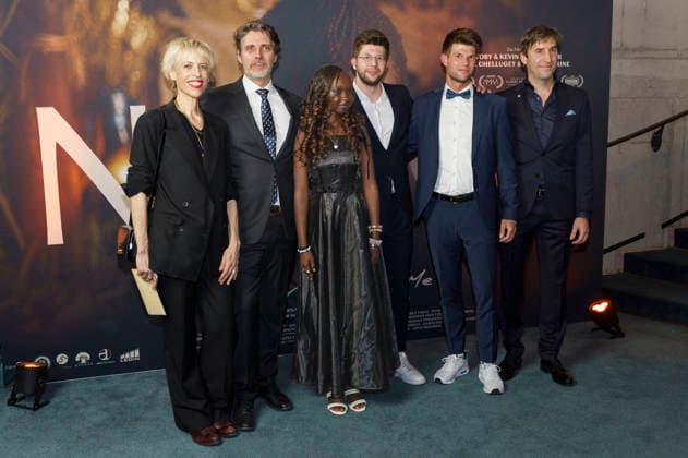 Katja Eichinger, Ludwig Prinz von Bayern, Michelle Lemuya Ikeny, Kevin Schmutzler, Tobias Schmutzler und Gast bei der Premiere des Kinofilms Nawi - Dear Future Me in der Astor Film Lounge im Arri. München, 02.03.2026