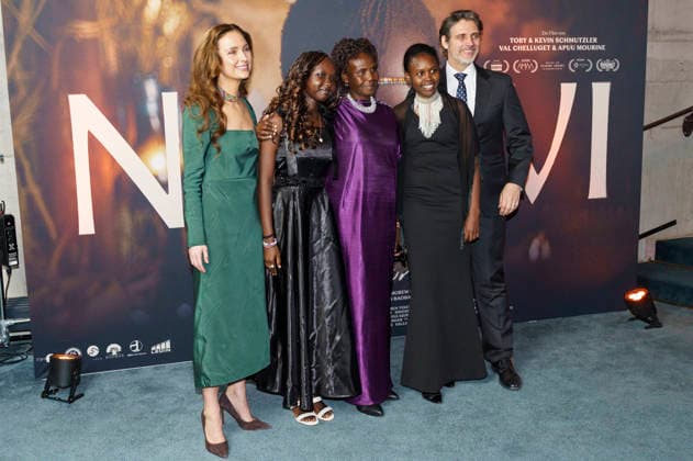 Sophie-Alexandra Prinzessin von Bayern, Michelle Lemuya Ikeny, Anastasia Lemuya, Milcah Cherotich und Ludwig Prinz von Bayern bei der Premiere des Kinofilms Nawi - Dear Future Me in der Astor Film Lounge im Arri. München, 02.03.2026