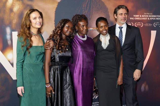 Sophie-Alexandra Prinzessin von Bayern, Michelle Lemuya Ikeny, Anastasia Lemuya, Milcah Cherotich und Ludwig Prinz von Bayern bei der Premiere des Kinofilms Nawi - Dear Future Me in der Astor Film Lounge im Arri. München, 02.03.2026