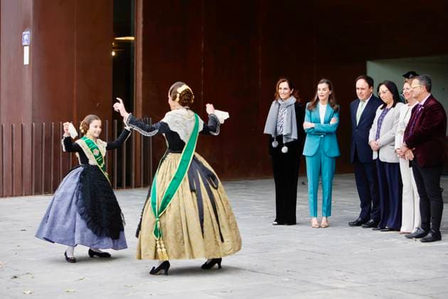 The Queen presides over the event on the occasion of the World Day for Rare Diseases in Castellón Las Reinas Falleras 2026 de Castellón, Ana Olivas i and Clara Sanz 2i dance during the arrival of Queen Letizia 4i to the event on the occasion of the World Day for Rare Diseases, at the Palacio de Congresos de Castellón, on March 3, 2026, in Castellón de la Plana, Valencian Community Spain Organized by the Spanish Federation of Rare Diseases FEDER, the event is part of the campaign Because every person matters, an initiative that seeks to ensure equity in access to social and health resources 03 MARCH 2026 QUEEN LETIZIA RARE DISEASES CASTELLÓN DE LA PLANA ÁNGEL SÁNCHEZ 03 03 03 2026 Castellon de la Plana Community Castellon de la Plana Commun  Copyright: xÃNGELxSÃNCHEZx 7333652