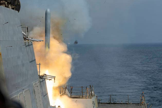 March 3, 2026, Uss Delbert Black, United States: The U.S Navy Arleigh Burke-class guided-missile destroyer USS Delbert D. Black, launches a Tomahawk Land Attack Missile in support of Operation Epic Fury, March 1, 2026 from an undisclosed location. Operation Epic Fury is the name for the U.S. - Israeli joint attack on Iran. Uss Delbert Black United States - ZUMAp138 20260303_zaa_p138_002 Copyright: xU.SxNavy U.S.xNavyx