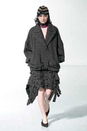 PFW - Maitrepierre Runway A model walks the runway during the Maitrepierre Womenswear Fall Winter 2026-2027 show as part of Paris Fashion Week on March 3, 2026 in Paris, France. Photo by Alain Gil Gonzalez ABACAPRESS.COM Paris France  Copyright: xGonzalezxAlain-Gil ABACAx