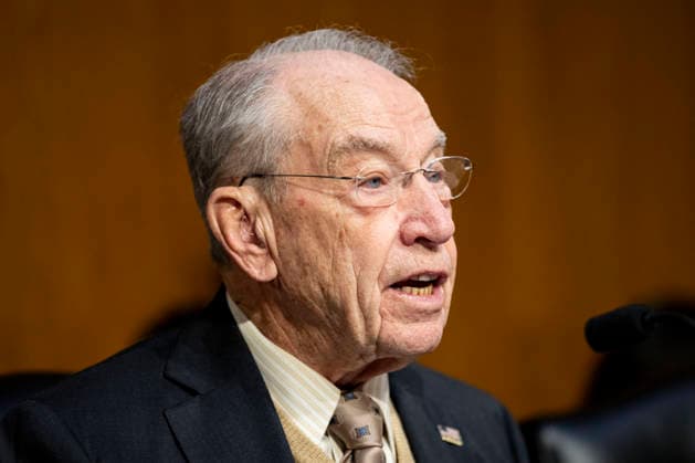 Chair of the Senate Judiciary Committee Chuck Grassley, R-IA, speaks during an Department of Homeland Security oversight hearing with Secretary of the Department of Homeland Security Kristi Noem in the Dirksen Senate Office Building near the U.S. Capitol in Washington, DC on Tuesday, March 3, 2026. The Department of Homeland Security has been shut down for nearly a month as lawmakers have failed to negotiate a budget deal to fund the agency and agree on changes to how immigration officers operate.  WAP20260303304 BONNIExCASH