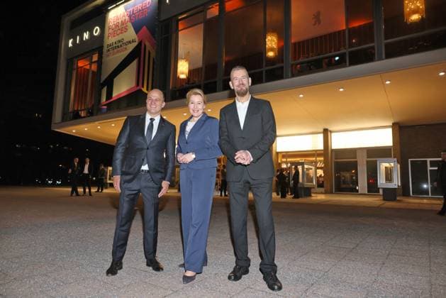 Wiedereröffnung des Kino International Christian Bräuer, Franziska Giffey, Heinrich-Georg Kloster Offizielle Wiedereröffnung des Kino International in Berlin Karl-Marx-Allee, Datum: 03.03.2026 Copyright: xEventpress Kratschx