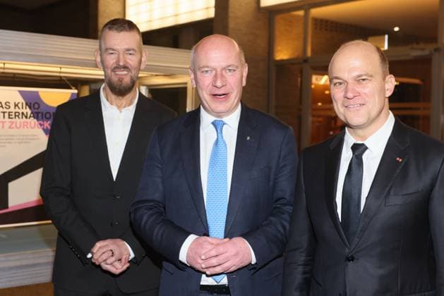 Wiedereröffnung des Kino International Heinrich-Georg Kloster, Kai Wegner, Christian Bräuer Offizielle Wiedereröffnung des Kino International in Berlin Karl-Marx-Allee, Datum: 03.03.2026 Copyright: xEventpress Kratschx