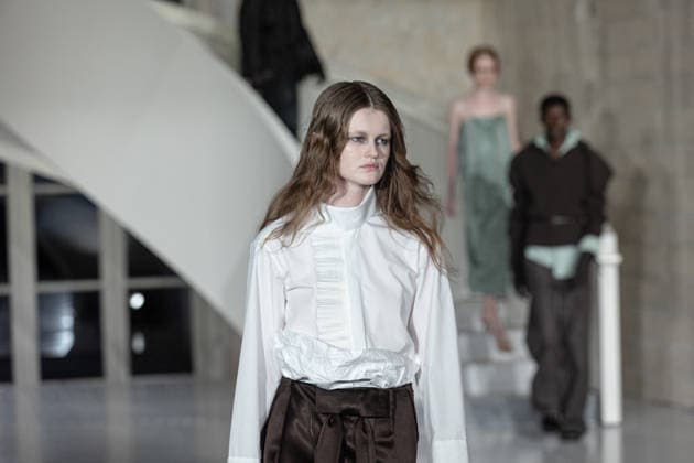 PFW ALAINPAUL Runway NB Model walk at the ALAINPAUL Womenswear Fall Winter 2026-2027 show as part of Paris Fashion Week on March 03, 2026 in Paris, France. Photo by Nasser Berzane ABACAPRESS.COM Paris France  Copyright: xBerzanexNasser ABACAx