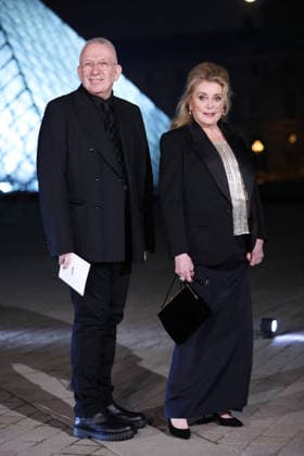 PFW Le Grand Diner du Louvre Arrivals Photocall Jean-Paul Gaultier and Catherine Deneuve attending the Le Grand Diner du Louvre Arrivals Photocall at the Musee du Louvre as part of Paris Fashion Week on March 03, 2026 in Paris, France. Photo by Jerome Dominé ABACAPRESS.COM Paris France  Copyright: xDominexJerome ABACAx