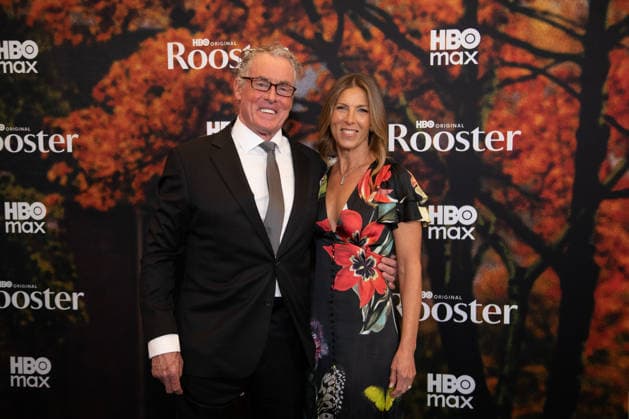 John C. McGinley and Nichole McGinley arrive on the red carpet at the premiere of HBO Rooster on Tuesday, March 3, 2026 in New York City.  NYP20260303507 SERENAxXUxNING