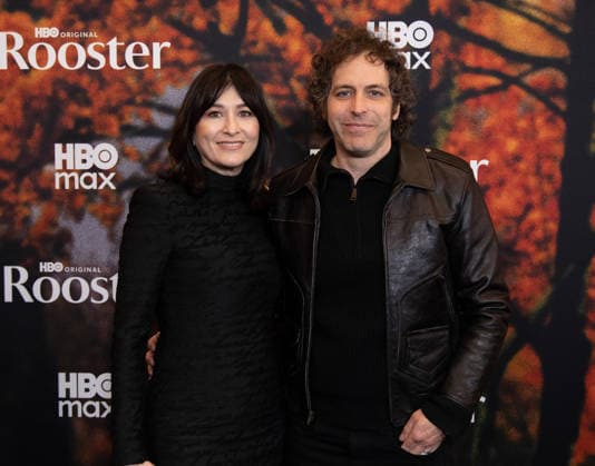 Danica Radovanov and Jonathan Krisel arrive on the red carpet at the premiere of HBO Rooster on Tuesday, March 3, 2026 in New York City.  NYP20260303512 SERENAxXUxNING