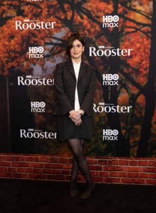 Charly Clive arrives on the red carpet at the premiere of HBO Rooster on Tuesday, March 3, 2026 in New York City.  NYP20260303526 SERENAxXUxNING