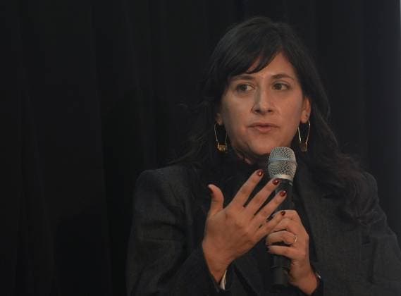 Whitney Biennial 2026 opens at the Whitney Museum in New York City NEW YORK, UNITED STATES - MARCH 03: One of the organizers of Whitney Biennial 2026, Drew Marcela Guerrero talk about the biennial during the press preview at the Whitney Museum on Tuesday, March 3, 2026 in New York City, United States. Selcuk Acar Anadolu New York United States. Editorial use only. Please get in touch for any other usage.  Copyright: x2026xAnadoluxSelcukxAcarx