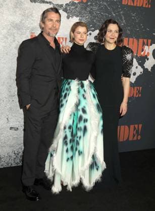 March 3, 2026, New York, New York, USA: Actors CHRISTIAN BALE, JESSIE BUCKLEY and director actor MAGGIE GYLLENHAAL seen at the arrivals for the New York premiere of The Bride held at The Rose Theater at Jazz at Lincoln Center. New York USA  - ZUMAk03_ 20260303_zaf_k03_138 Copyright: xNancyxKaszermanx
