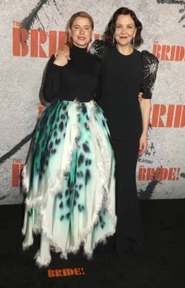 March 3, 2026, New York, New York, USA: Actor JESSIE BUCKLEY and director actor MAGGIE GYLLENHAAL seen at the arrivals for the New York premiere of The Bride held at The Rose Theater at Jazz at Lincoln Center. New York USA  - ZUMAk03_ 20260303_zaf_k03_146 Copyright: xNancyxKaszermanx