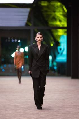 PFW - Saint Laurent Runway French model Apolline Rocco-Fohrer presents a creation for Saint Laurent for the Women s Ready to Wear Fall Winter 2026-2027 collection fashion show as part of the Paris Women Fashion Week, in Paris, on March 3, 2026. Photo by Alexis Jumeau ABACAPRESS.COM Paris France  Copyright: xJumeauxAlexis ABACAx
