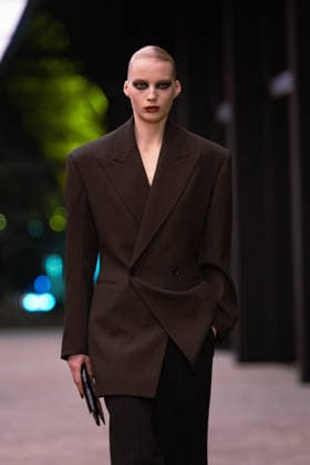 PFW - Saint Laurent Runway A model presents a creation for Saint Laurent for the Women s Ready to Wear Fall Winter 2026-2027 collection fashion show as part of the Paris Women Fashion Week (PFW), in Paris, on March 3, 2026. Photo by Alexis Jumeau ABACAPRESS.COM Paris France  Copyright: xJumeauxAlexis ABACAx