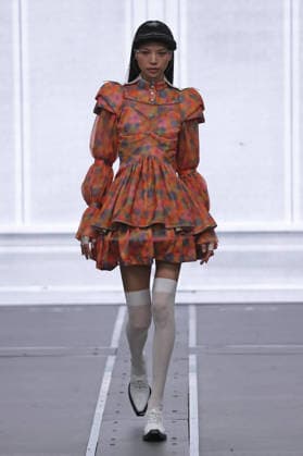PFW - Anrealage Fecales Runway A model walks the runway during the Anrealage Womenswear Fall Winter 2026-2027 show as part of Paris Fashion Week on March 03, 2026 in Paris, France. Photo by Alain Gil Gonzalez ABACAPRESS.COM Paris France  Copyright: xGonzalezxAlain-Gil ABACAx