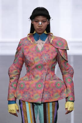 PFW - Anrealage Fecales Runway A model walks the runway during the Anrealage Womenswear Fall Winter 2026-2027 show as part of Paris Fashion Week on March 03, 2026 in Paris, France. Photo by Alain Gil Gonzalez ABACAPRESS.COM Paris France  Copyright: xGonzalezxAlain-Gil ABACAx