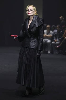 PFW - Matieres Fecales Runway A model walks the runway during the Matieres Fecales Womenswear Fall Winter 2026-2027 show as part of Paris Fashion Week on March 03, 2026 in Paris, France. Photo by Alain Gil Gonzalez ABACAPRESS.COM Paris France  Copyright: xGonzalezxAlain-Gil ABACAx
