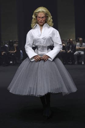 PFW - Matieres Fecales Runway A model walks the runway during the Matieres Fecales Womenswear Fall Winter 2026-2027 show as part of Paris Fashion Week on March 03, 2026 in Paris, France. Photo by Alain Gil Gonzalez ABACAPRESS.COM Paris France  Copyright: xGonzalezxAlain-Gil ABACAx