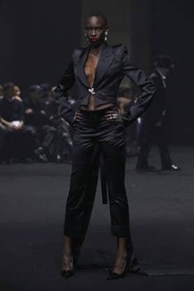 PFW - Matieres Fecales Runway A model walks the runway during the Matieres Fecales Womenswear Fall Winter 2026-2027 show as part of Paris Fashion Week on March 03, 2026 in Paris, France. Photo by Alain Gil Gonzalez ABACAPRESS.COM Paris France  Copyright: xGonzalezxAlain-Gil ABACAx