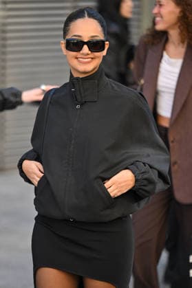 PFW Courreges Outside Arrivals Lena Mahfouf Situations arriving at Courreges show during Fashion Week in Paris, France on March 4, 2026. Photo by Julien Reynaud APS-Medias ABACAPRESS.COM Paris France  Copyright: xReynaudxJulien APS-Medias ABACAx