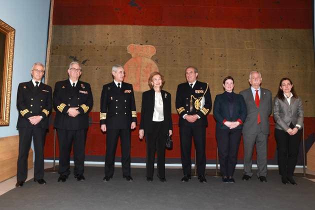 04-03-2026 Madrid Queen Sofia visited the La Bandera que vino de la Mar. Los colores que nos identifican ( Flag that came from the sea, the colors that identify us) exhibition at the Naval museum in Madrid. Â  Copyright: xPPEx