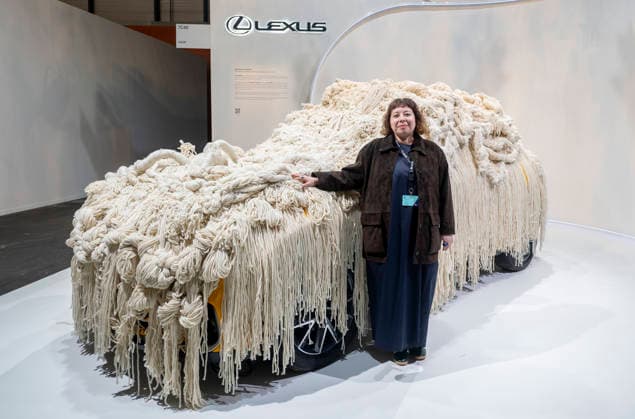 Presentation of the Lexus stand at the ARCO fair The artist who has won the Lexus Art Car 2025, Mariadela Araujo, poses with the Lexus Art Car 2025, at the Lexus stand at the ARCO fair, on March 4, 2026, in Madrid Spain For the seventh consecutive year, Lexus participates in ARCO, this time with an installation based on the five senses that proposes a sensory journey to relate to art from the experience, curiosity and emotion 04 MARCH 2026 Madrid Madrid Madrid Spain  Copyright: xAlbertoxOrtegax 7337506
