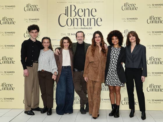 Rome, Le Meridien Hotel, photocall for the film The Common Good. Pictured: Andrea Fuorto, Livia Ferri, Teresa Saponangelo, Rocco Papaleo, Claudia Pandolfi, Rosanna Sparapano, and Vanessa Scalera.  Copyright: xMarcoxProvvisionatox xipa-agency.netx xMarcoxProvvisionatox IPA_Agency_IPA72370153