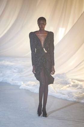 PFW - Balmain Runway A model walks the runway during the Balmain Womenswear Fall Winter 2026-2027 show as part of Paris Fashion Week on March 04, 2026 in Paris, France. Photo by Alexis Jumeau ABACAPRESS.COM Paris France  Copyright: xJumeauxAlexis ABACAx
