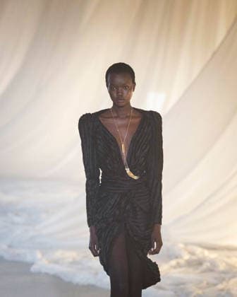 PFW - Balmain Runway A model walks the runway during the Balmain Womenswear Fall Winter 2026-2027 show as part of Paris Fashion Week on March 04, 2026 in Paris, France. Photo by Alexis Jumeau ABACAPRESS.COM Paris France  Copyright: xJumeauxAlexis ABACAx